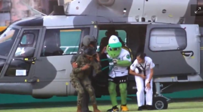 📽Olmecas de Tabasco utilizó un helicóptero de la Marina mexicana y eso ha desatado furia🐢